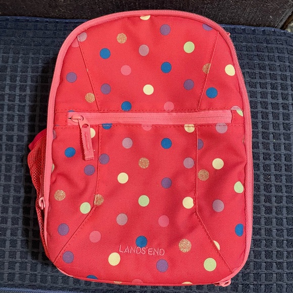 Lands' End Other - Lands' End Kids' Pink Polka Dots lunchbox
